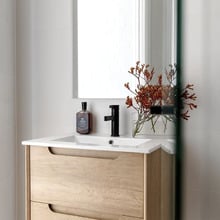 Byron 600mm Wall Hung Single Vanity with Ceramic Countertop
